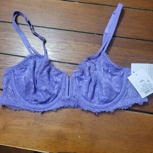 Lavender Lace Underwire Bra